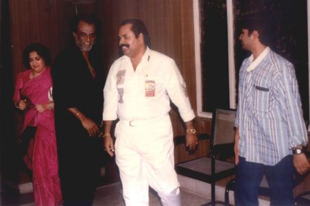 Mr.K.T.Kunjumon and his son Ebi Kunjumon with Super Star Rajinikanth and his wife Latha Rajinikanth ktk-actors (7)